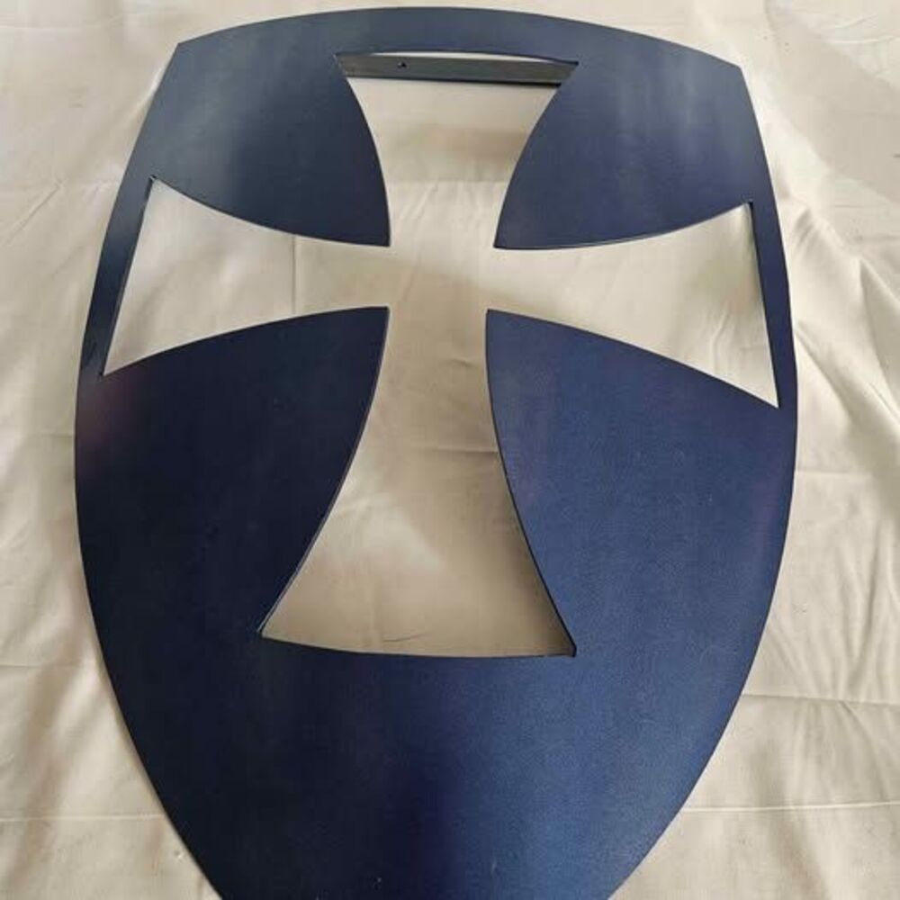 20.5" T Battle Ready 1/8" Thick Steel Heater Shield Knights Hospitaller Crusader